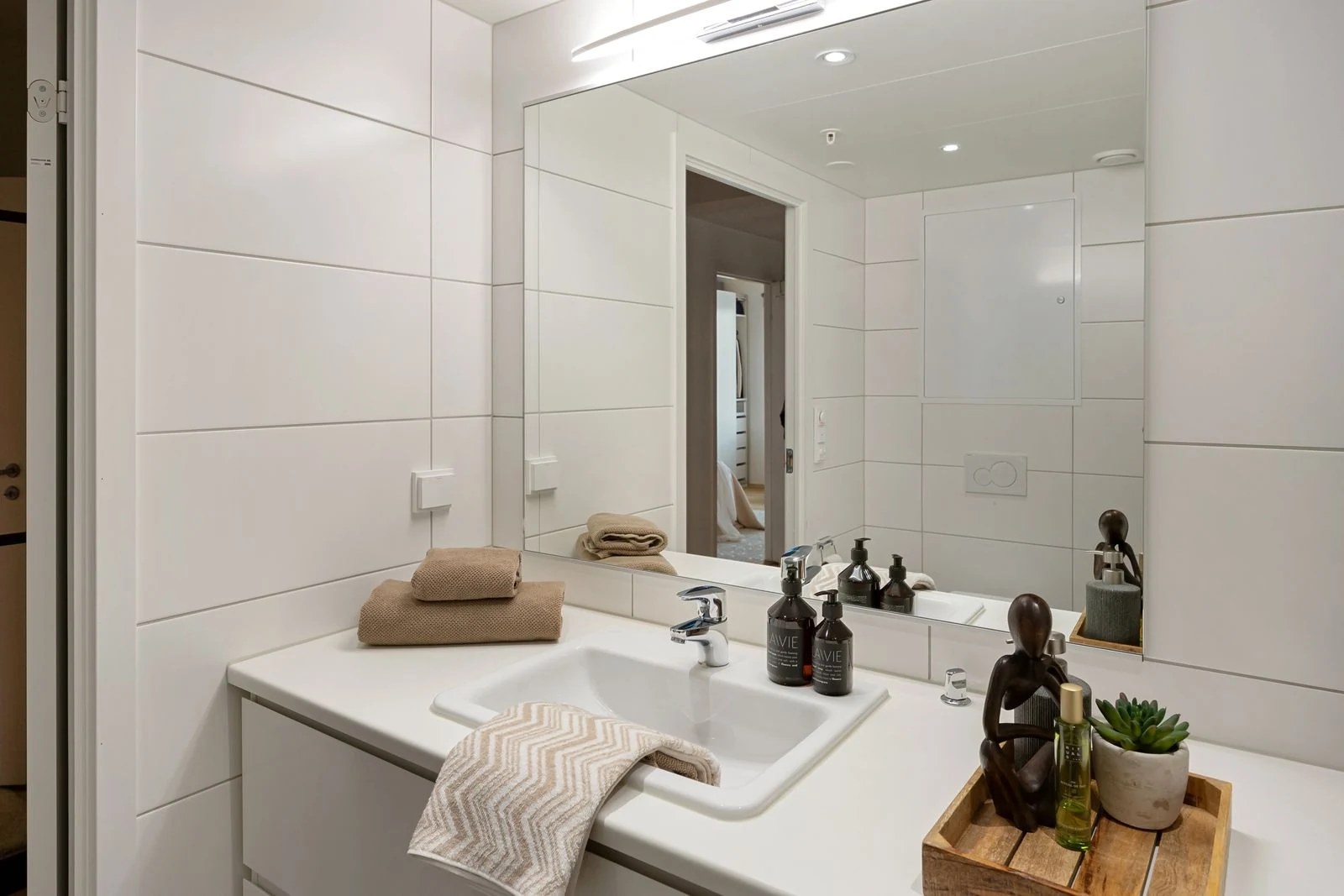 Bathroom basin and wall-mounted vanity