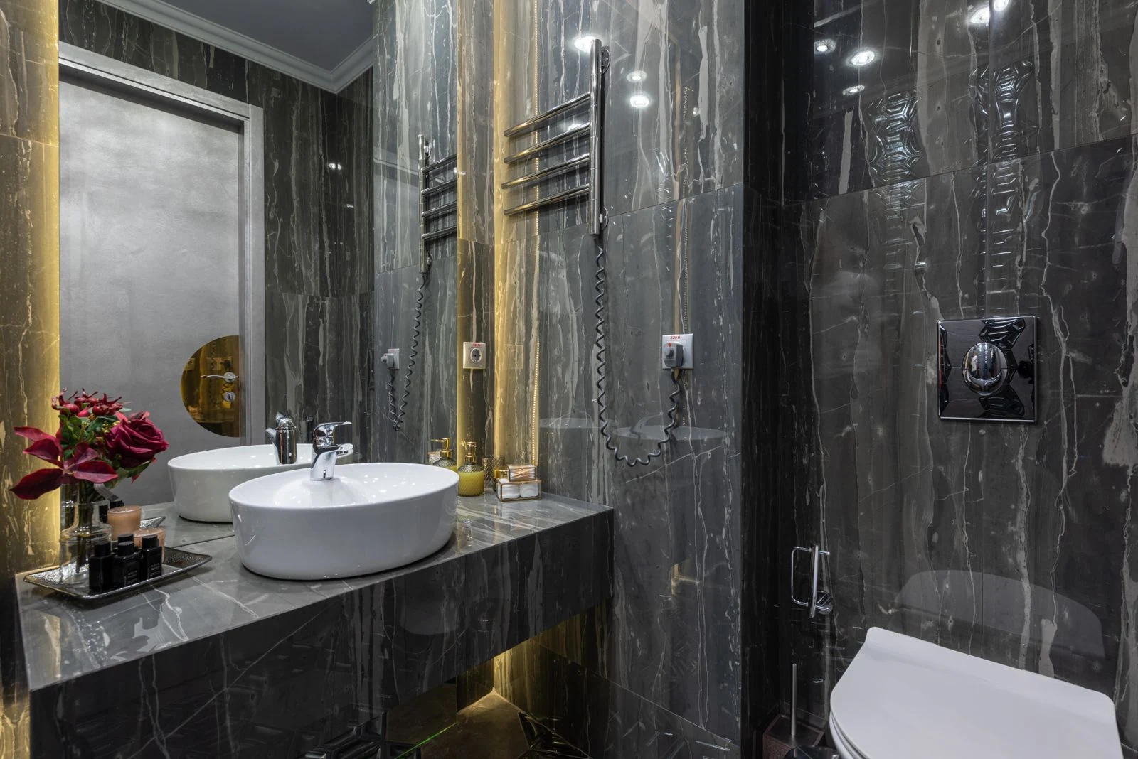 Bathroom layout and fittings